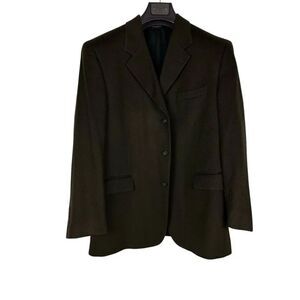 Joseph & Lyman Bloomingdales Pure Cashmere Sports Coat Blazer 42R Dark Olive
